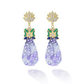 Studio 18K Diamond Lavender Jade Chandelier Earrings