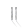 Studio White Gold Pavé Diamond Hoop Earrings