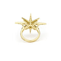 Back view of the 18K Gold Diamond Star Ring
