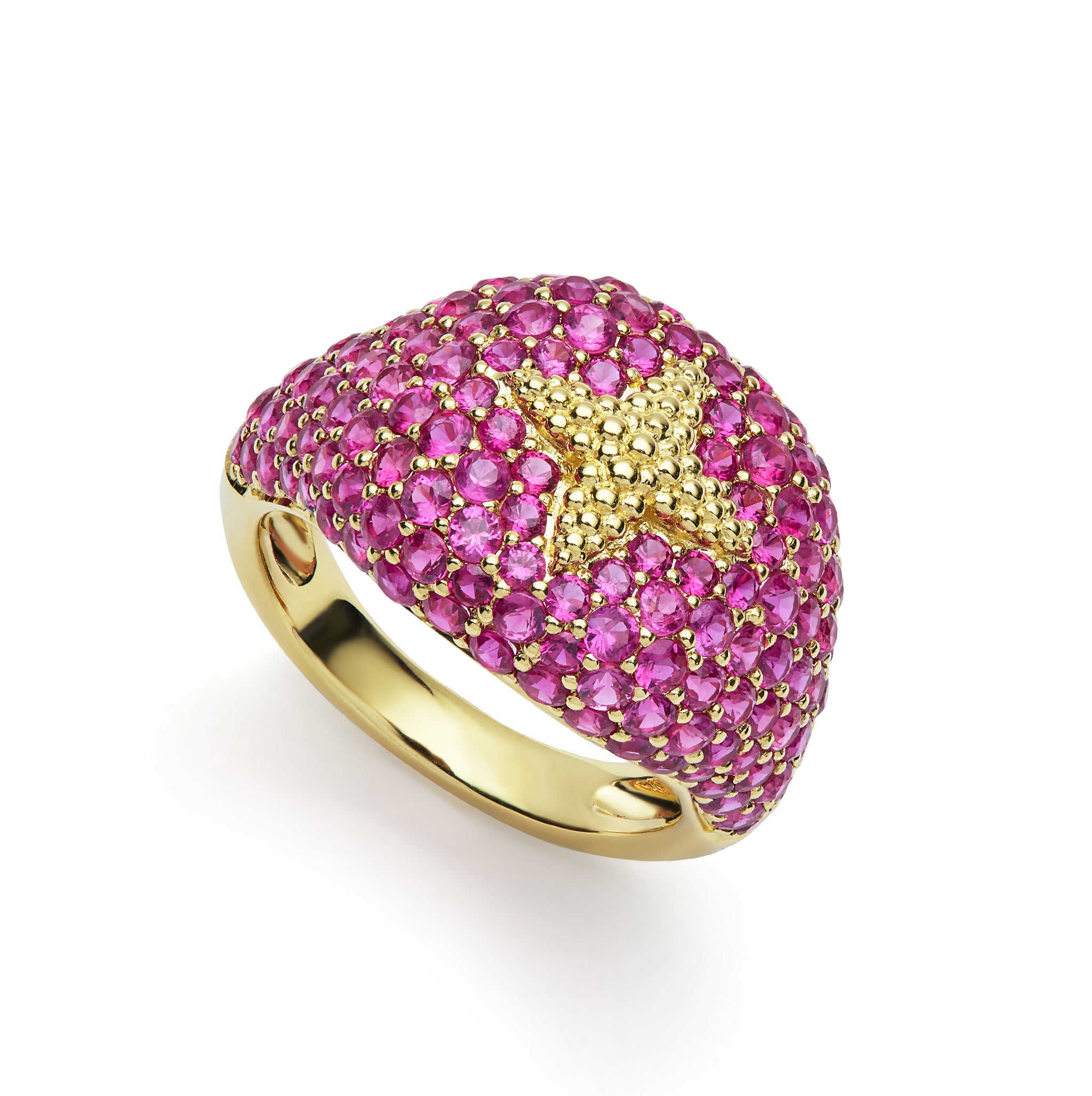 Caviar Gold 18K Caviar Gold Ruby Dome Ring