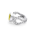 Caviar Color Sterling Silver Green Quartz Ring