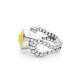 Caviar Color Sterling Silver Green Quartz Cabochon Ring