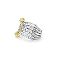 side view of Two-toned Beaded Ring