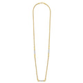 18K Caviar Gold Diamond 3 Station Chain Necklace