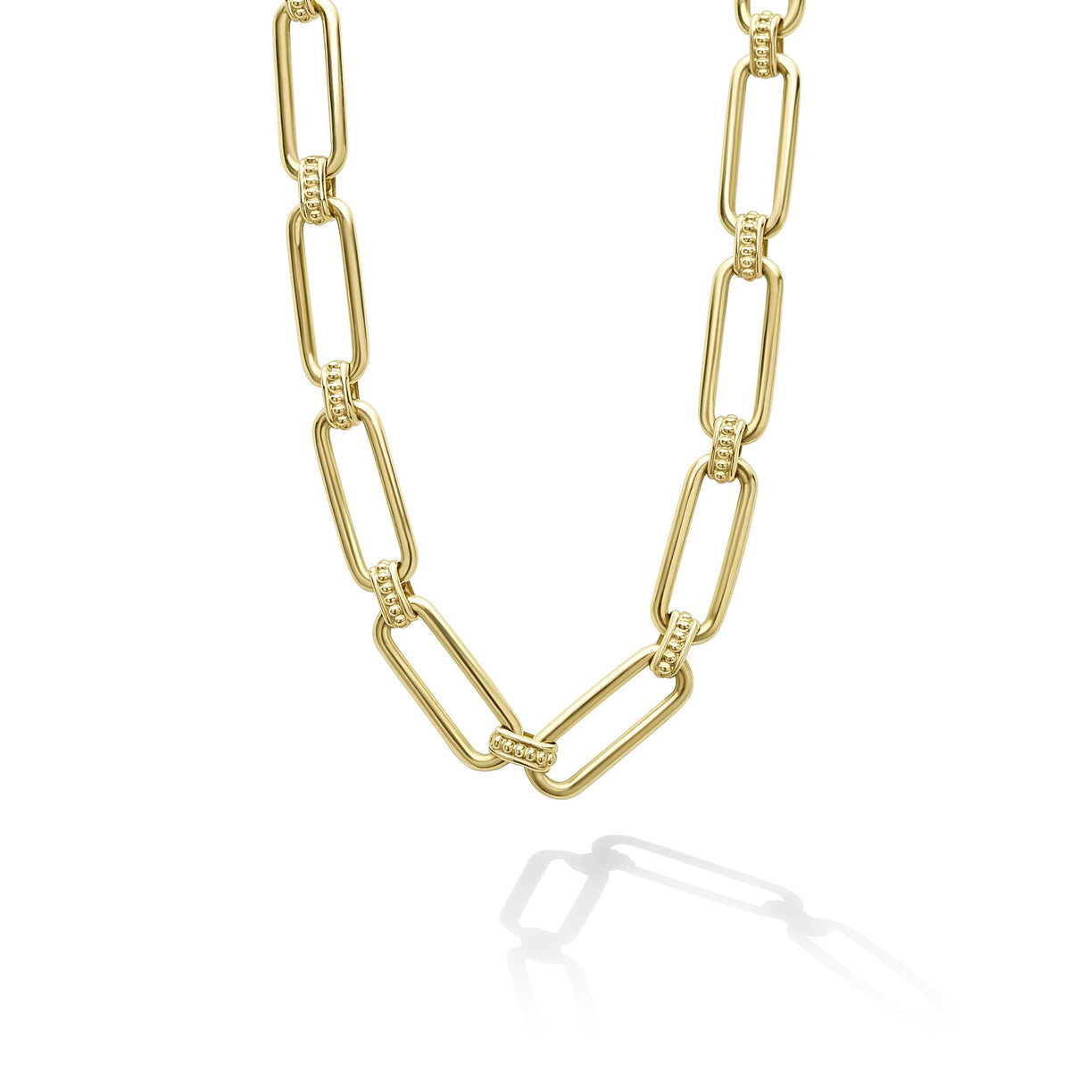 アクセサリー phingerin tiny A necklace gold k18 18K Gold Petite Link Necklace | LAGOS Jewelry