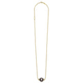 Luna 18K Gold Black Pearl Chain Necklace