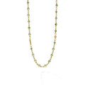 Caviar Gold 18K Gold and Garnet Tsavorite Bar Chain Necklace