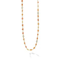 Caviar Gold 18K Gold Orange Sapphire and Diamond Station Necklace