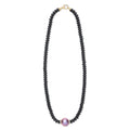 Caviar Gold 18K Gold Pearl Matte Black Onyx Necklace