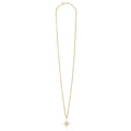 Full view of the 18K Gold Mini Diamond Star Pendant Necklace