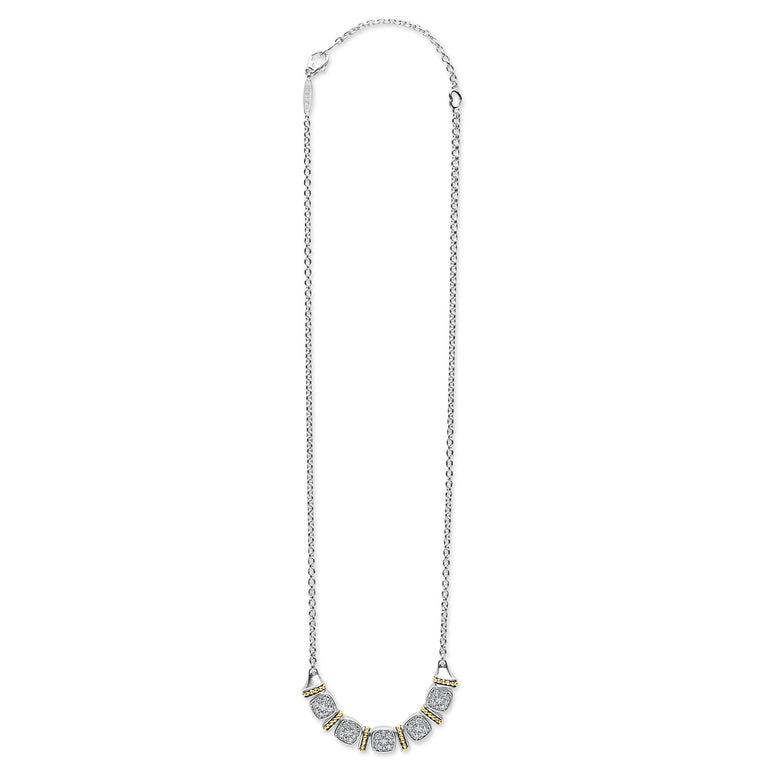 Rittenhouse Two-Tone Five Station Diamond Necklace