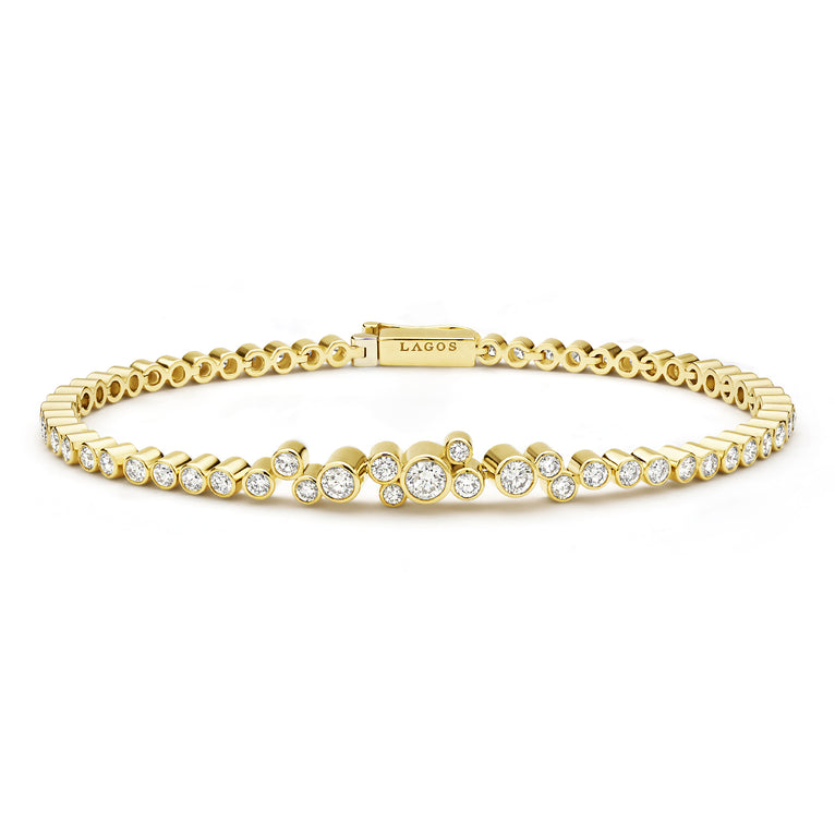 Fizz 18K Gold Diamond Tennis Bracelet (studio)