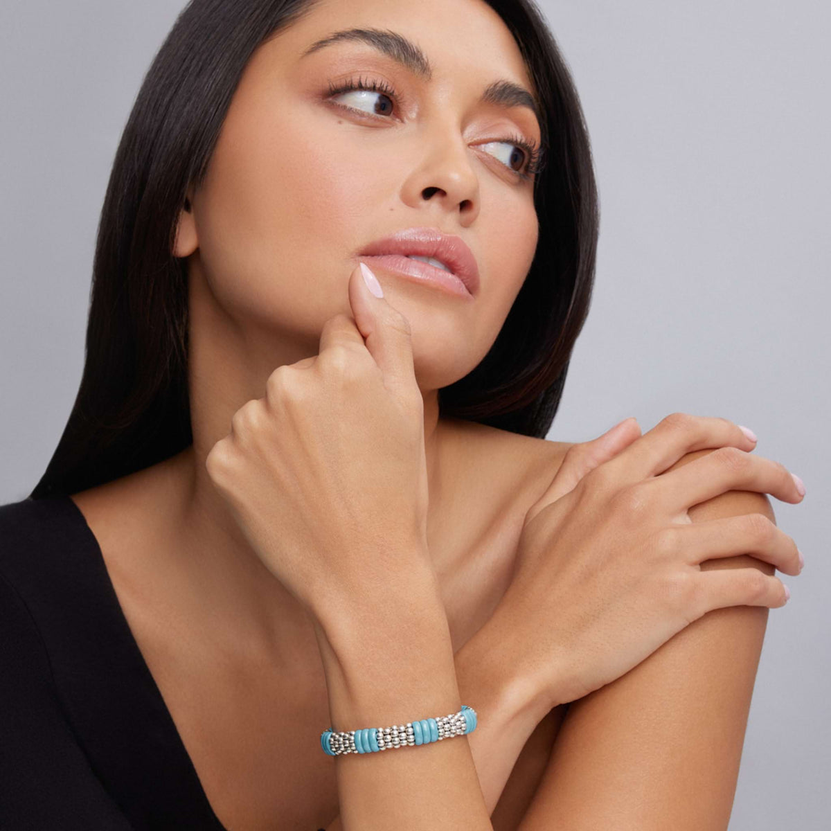 CDLTOKYO OrbitBracelet ブルー Blue Ceramic Caviar Beaded Bracelet 9mm | LAGOS Jewelry