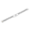 sterling silver ID curb link bracelet with Caviar beaded links, 10mm width