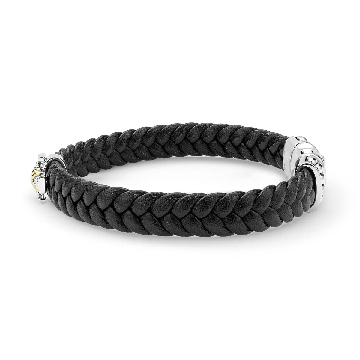 Anthem Two-Tone Braided Vegan Leather Cross Bracelet – LAGOS