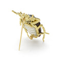 Rare Wonders 18K Gold Tiger Eye and Onyx Goliath Beetle Pin