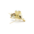 Rare Wonders 18K Gold Pietersite and Diamond Bee Pin