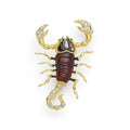 Rare Wonders 18k Gold Iddingsite and Diamond Scorpion Pin