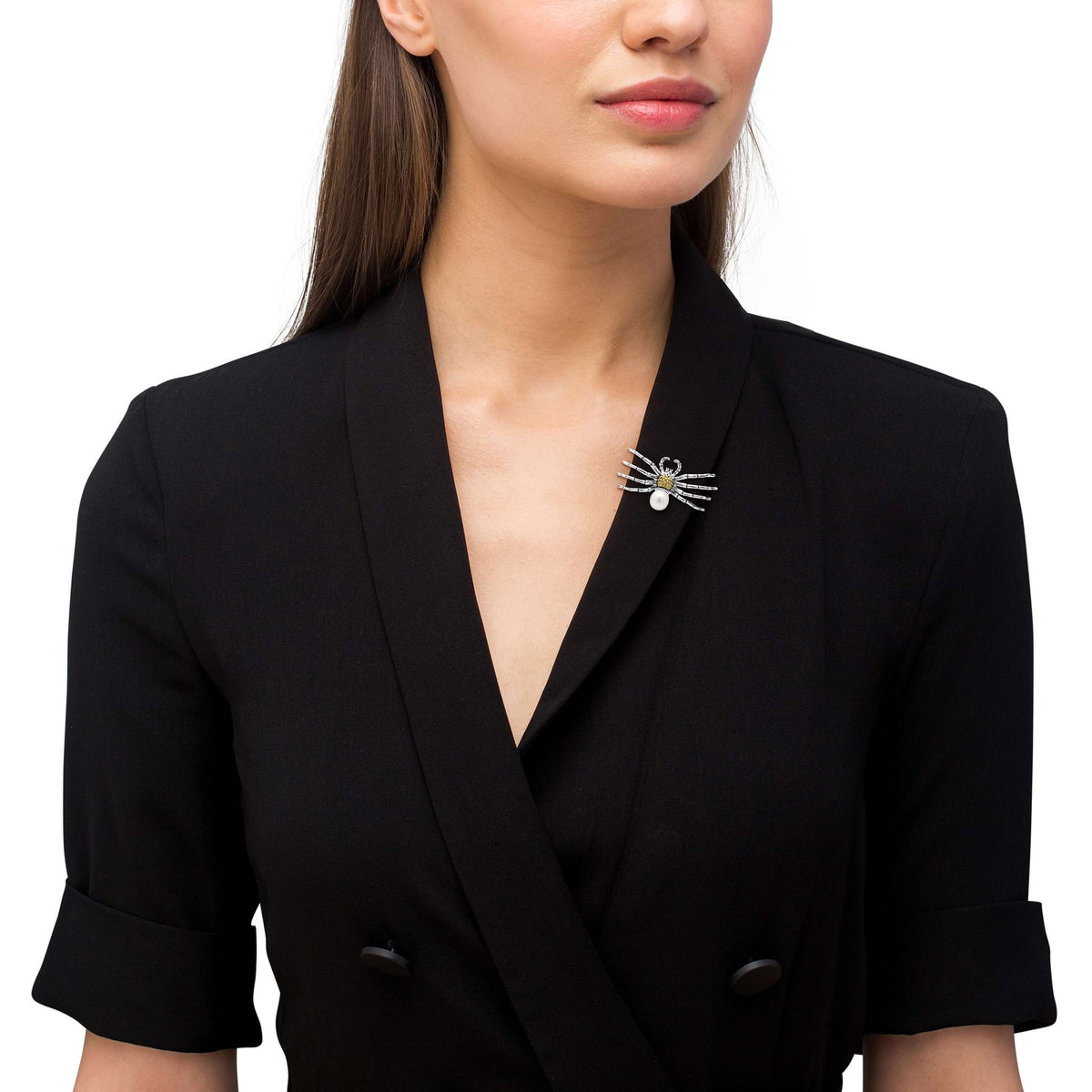 Two-Tone Pearl Spider Pin | LAGOS Jewelry