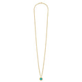 Covet 18K Gold Round Turquoise Pendant Necklace
