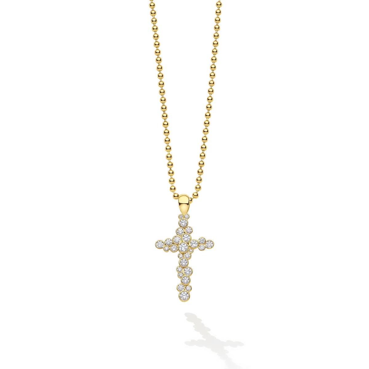 Fizz 18K Gold Diamond Cross Pendant Necklace – LAGOS