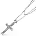 Signature Caviar Caviar Beaded Cross Pendant Necklace