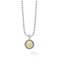 Our Signature Caviar sterling silver and 18K gold initial 'S' charm finished on a sterling silver ball chain necklace.