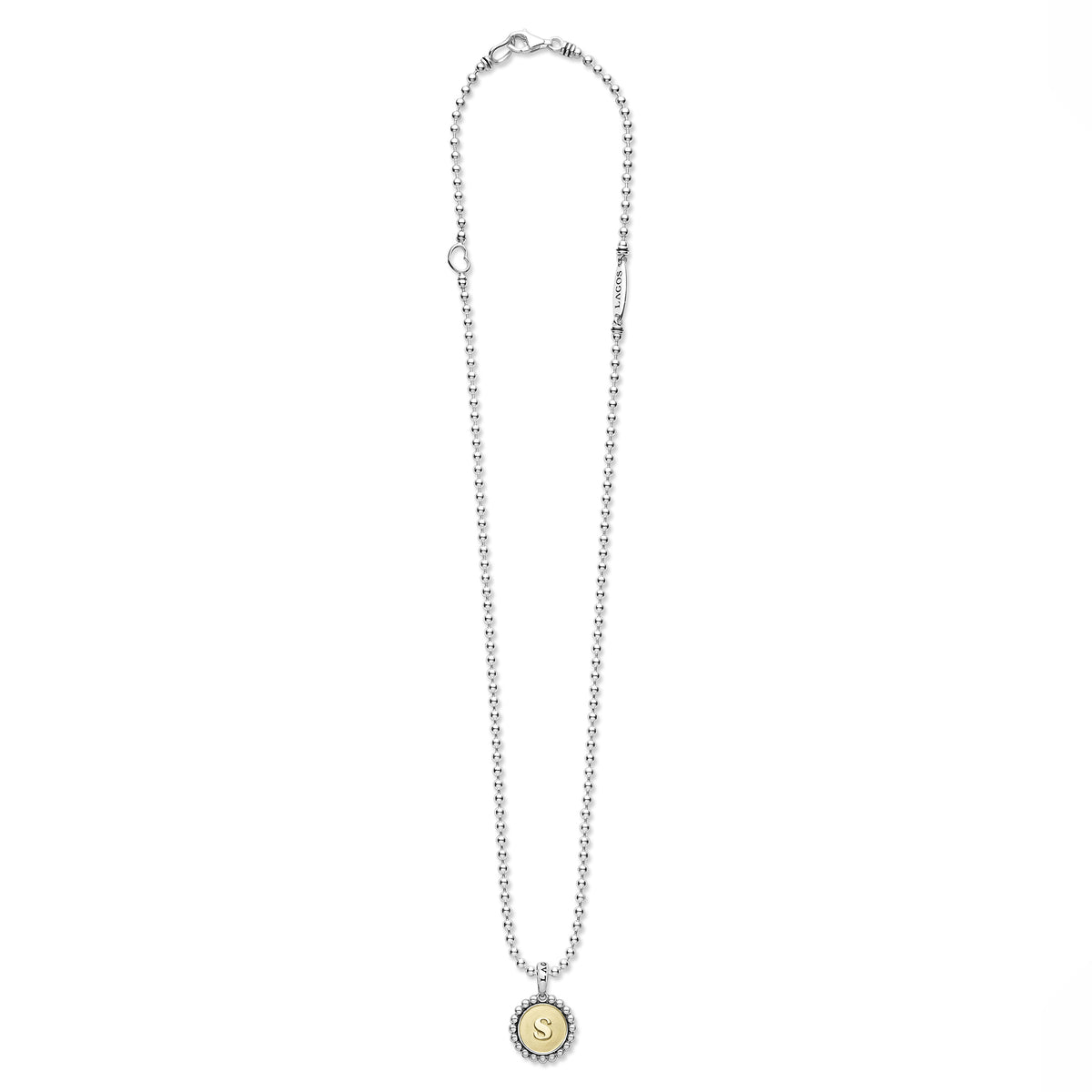 S Initial Charm Necklace LAGOS Jewelry - Main Image