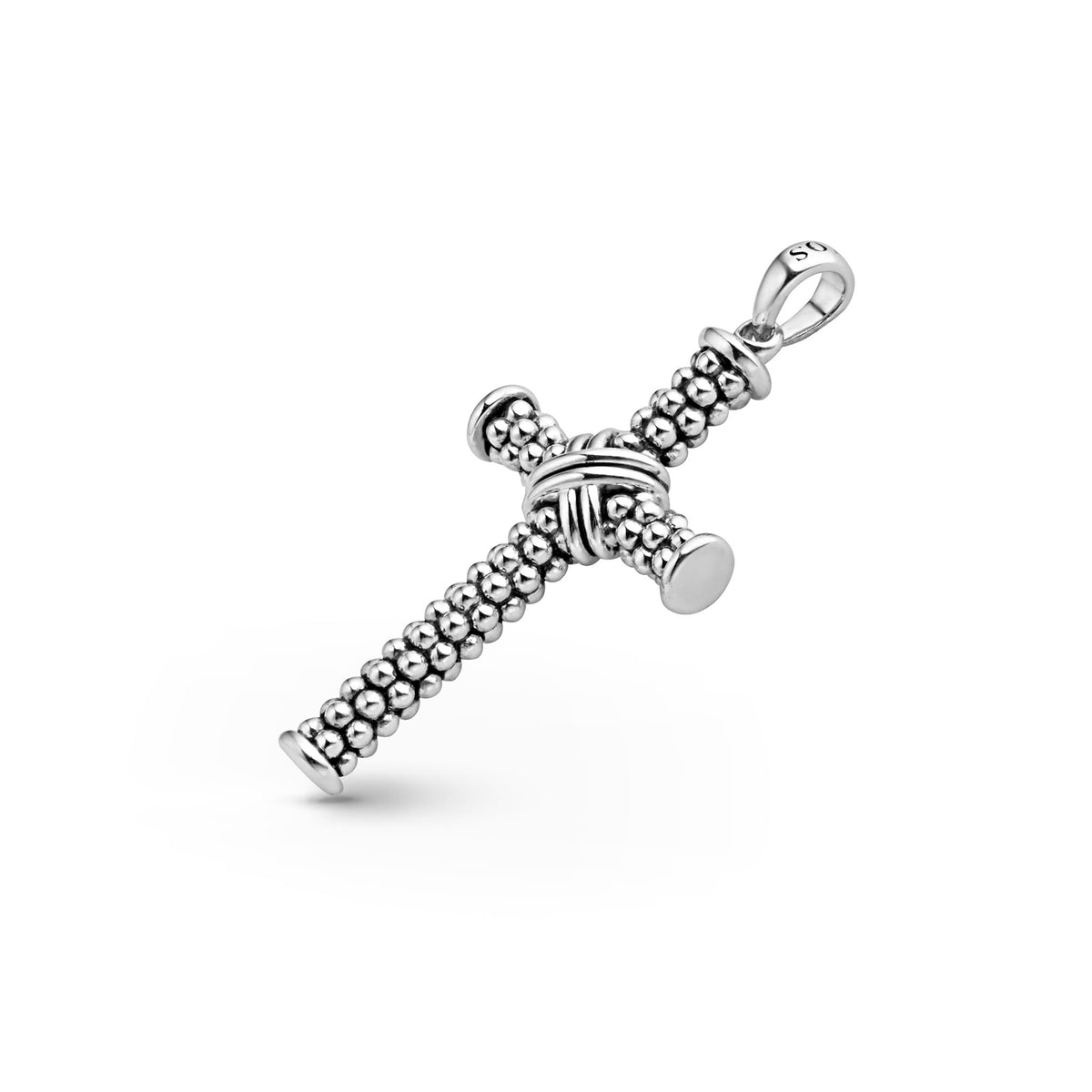 Caviar Beaded X Cross Amulet | LAGOS Jewelry