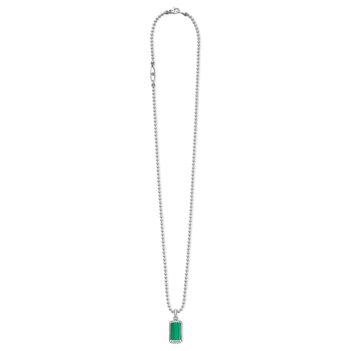 Malachite Tag Amulet Necklace | LAGOS Jewelry