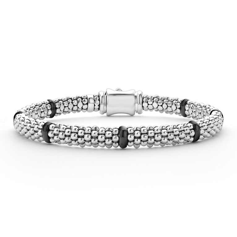 Black Caviar Black Ceramic Caviar Beaded Bracelet Gift Set