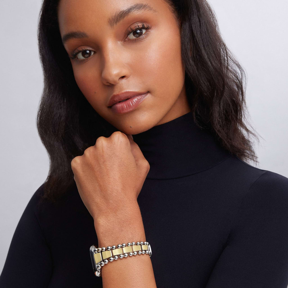 18K Gold and Stainless Steel Watch Bracelet-42-49mm | LAGOS Jewelry