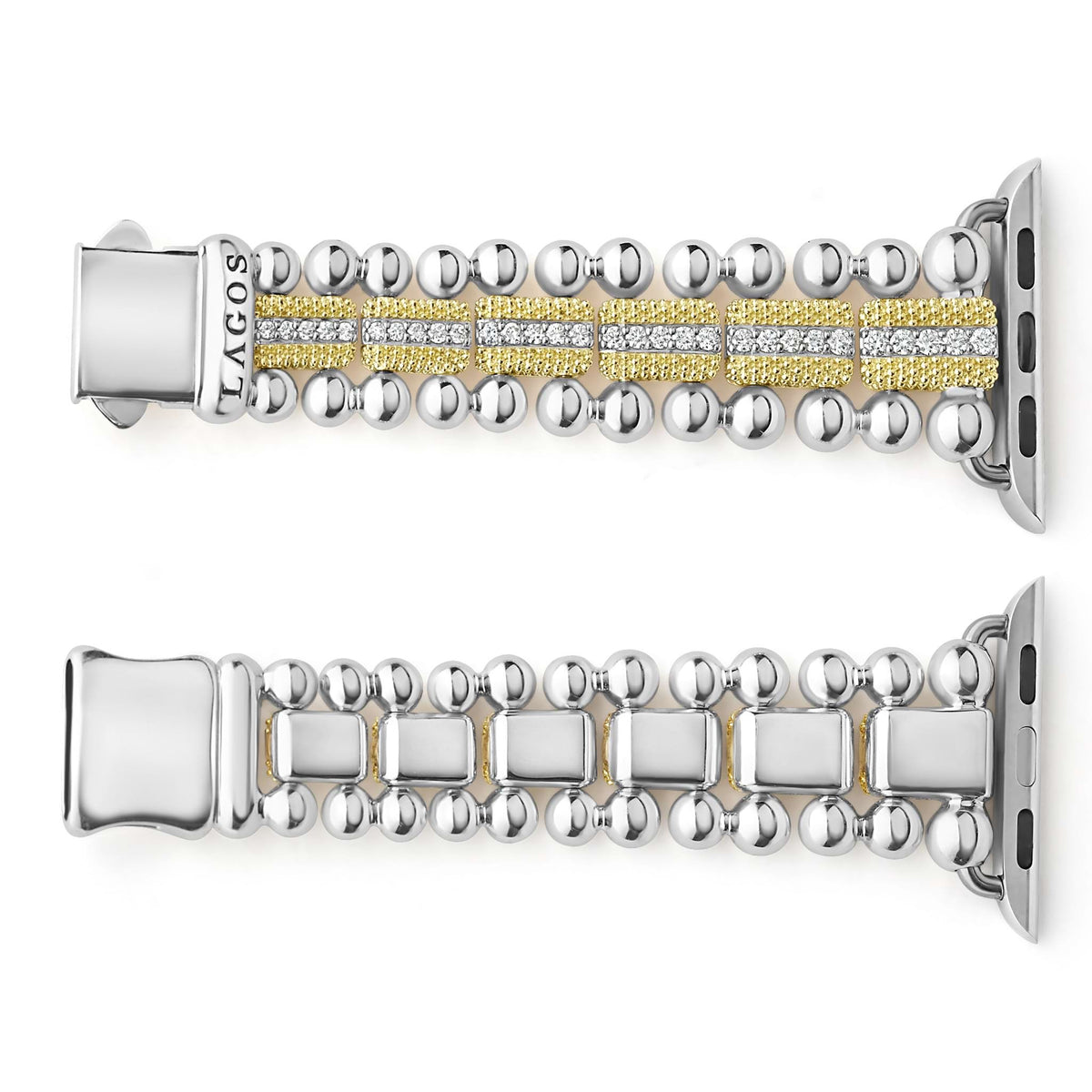 Smart Caviar 18K Gold and Diamond Caviar Beaded Watch Bracelet3845mm