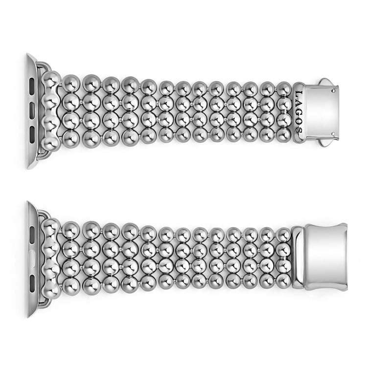 Smart Caviar Stainless Steel Infinite Caviar Beaded Watch Bracelet - 42mm-49mm