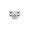 One individual stainless steel Caviar beaded link to lengthen your Smart Caviar bracelet.