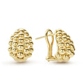 Crafted 18K gold Caviar beading surrounds these classic earrings.