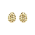 Caviar Gold Small 18K Gold Omega Clip Earrings