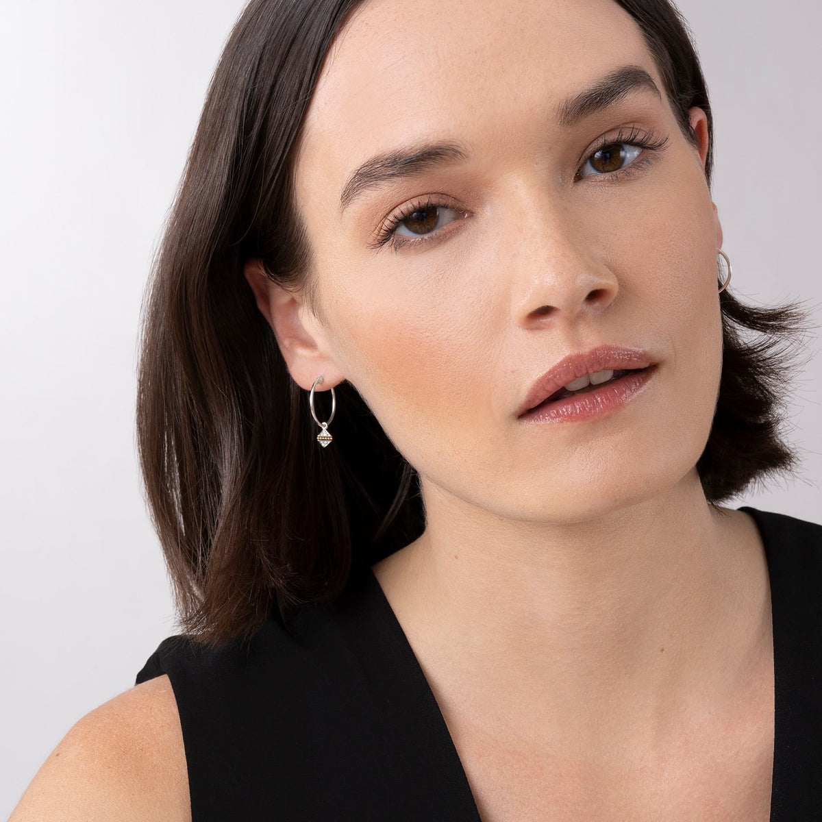 Charm Diamond Hoop Earrings | LAGOS Jewelry