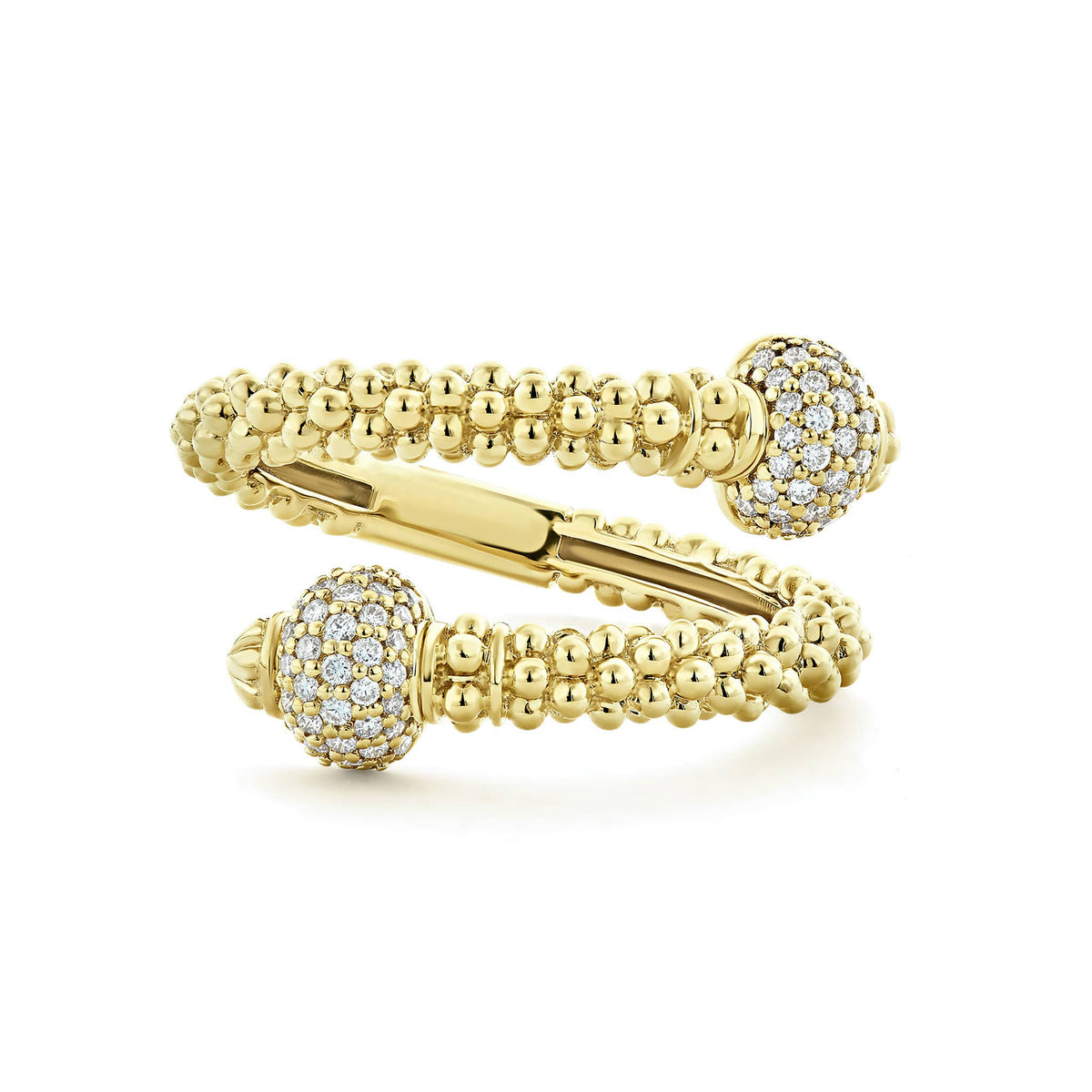 Diamond Wrap Ring Caviar Gold LAGOS Jewelry