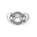 Enso Circle Caviar Ring