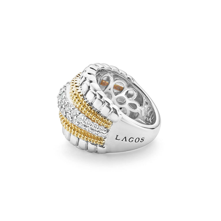Caviar Lux Small Diamond Statement Ring