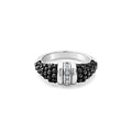 Black Caviar Black Ceramic Diamond Stacking Ring