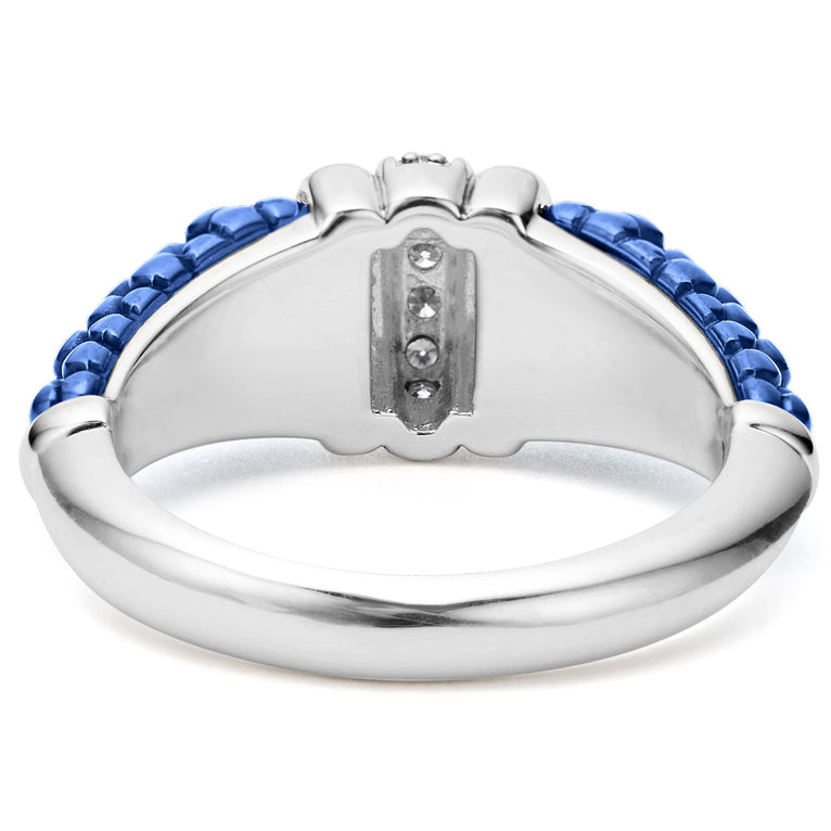 Blue Caviar Ultramarine Ceramic Diamond Stacking Ring