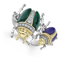 A LAGOS exclusive. Jade with diamond, 18K gold and sterling silver accents forming a beetle ring. Ideal to pair with other signature Rare Wonder designs.