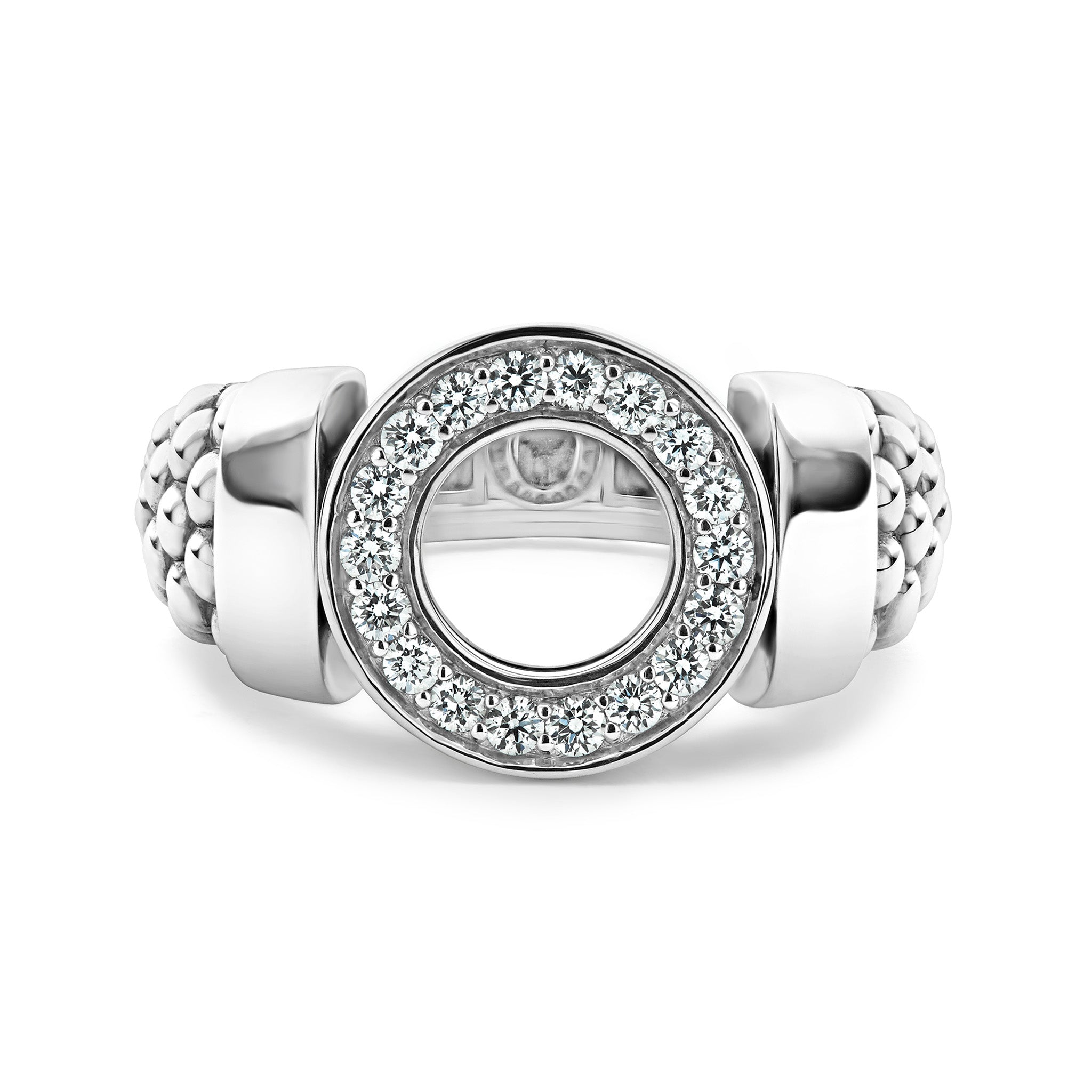 Caviar Spark Diamond Circle Caviar Ring