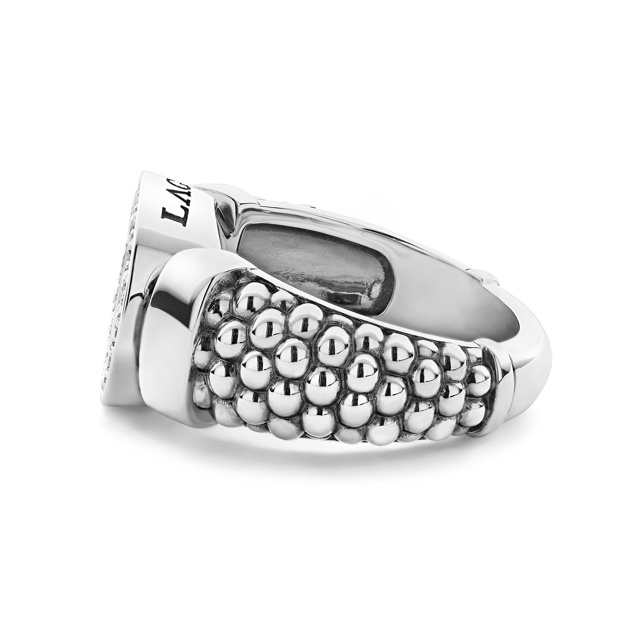 Caviar Spark Diamond Circle Caviar Ring