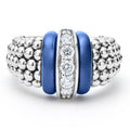 Blue Caviar Ultramarine Ceramic Caviar Diamond Ring