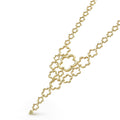 Caviar Gold 18K Gold Statement Floral Link Necklace