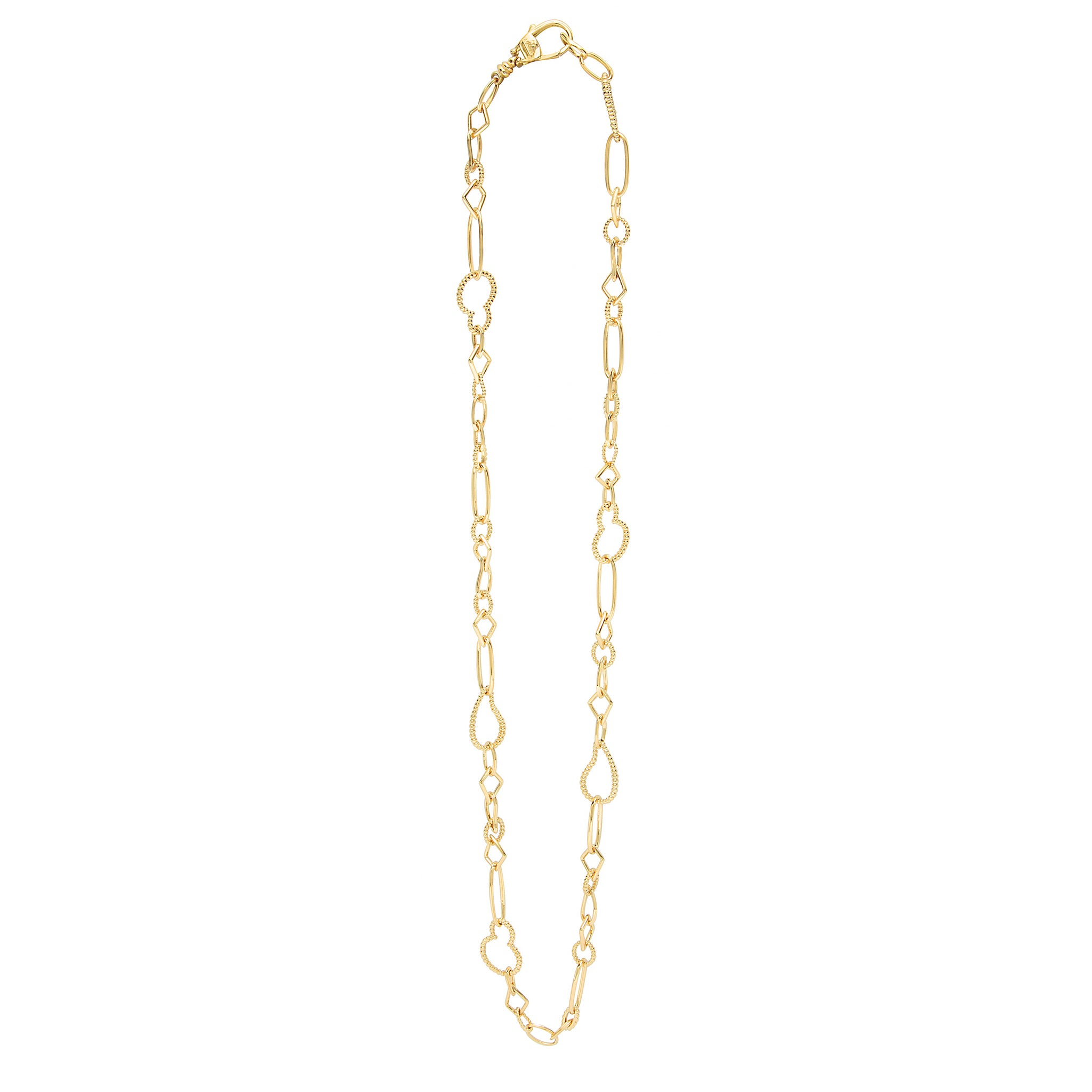 Caviar Gold 18K Gold Multi Link Necklace