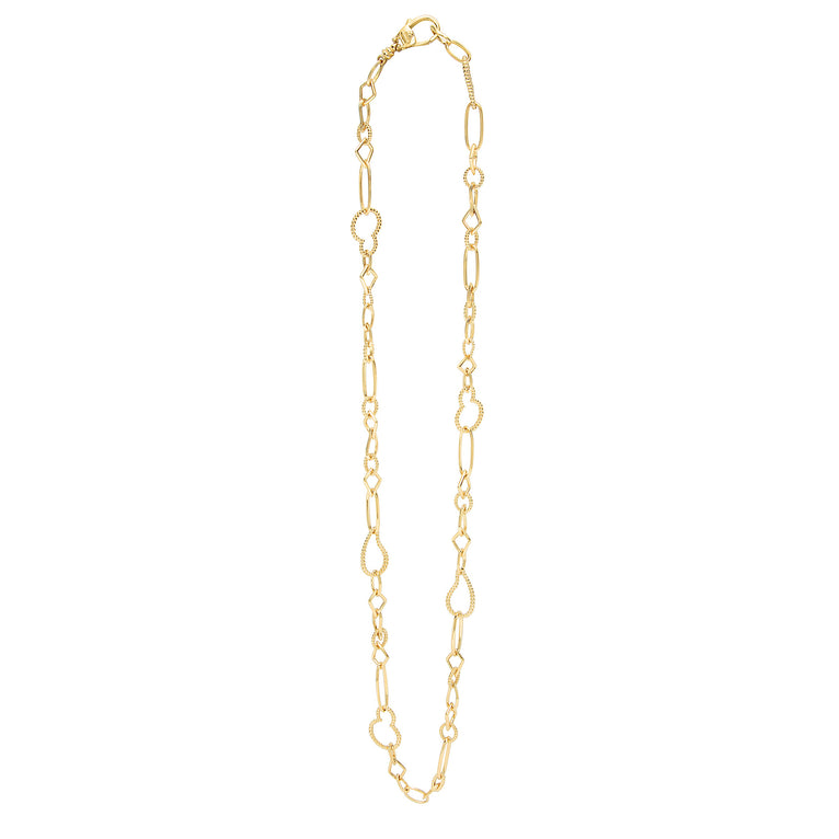 Caviar Gold 18K Gold Multi Link Necklace